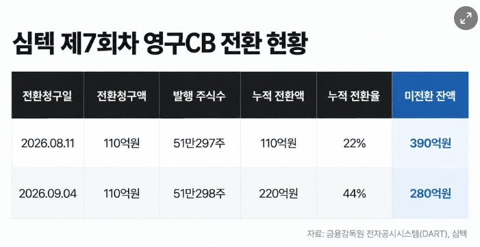 심텍 CB 44% 털고 3000억 증설